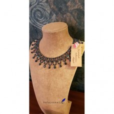 Gri Kristal Nisan Kolye